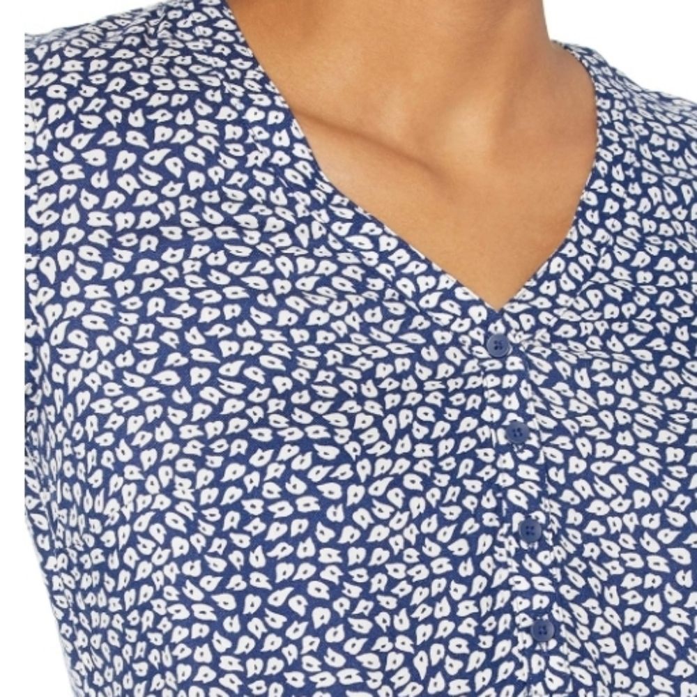 XL Amazon Essentials Womens 3/4 Sleeve Button Popover Shirt Loose-Fit V-Neck Top - Picture 15 of 16